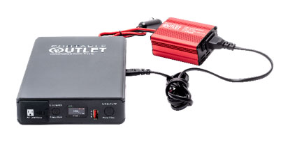 Optional battery back up car charger